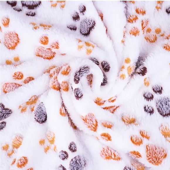 Paw Print Soft Cozy Small Pet Blanket - Picture 3 of 6